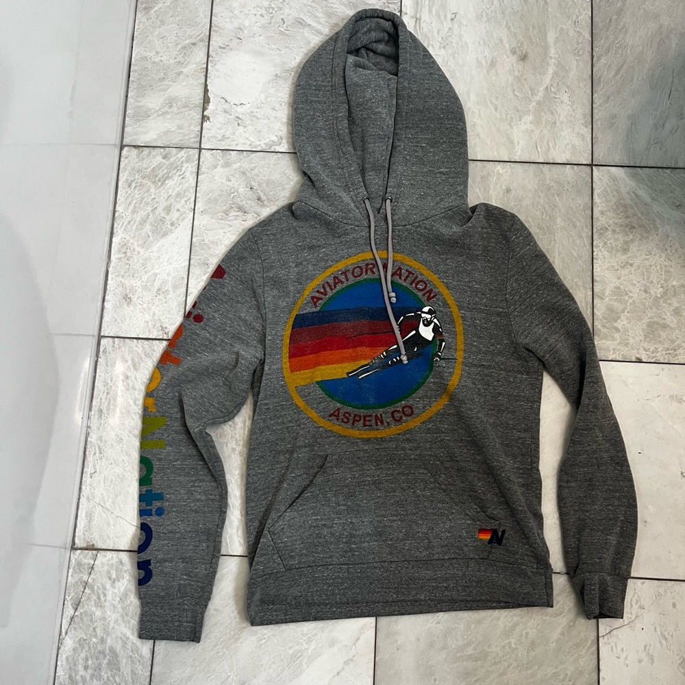 Aviator Nation Grey Hoodie